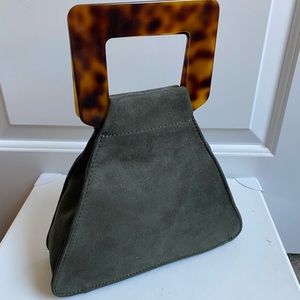 Suede Olive Green Mini Bag